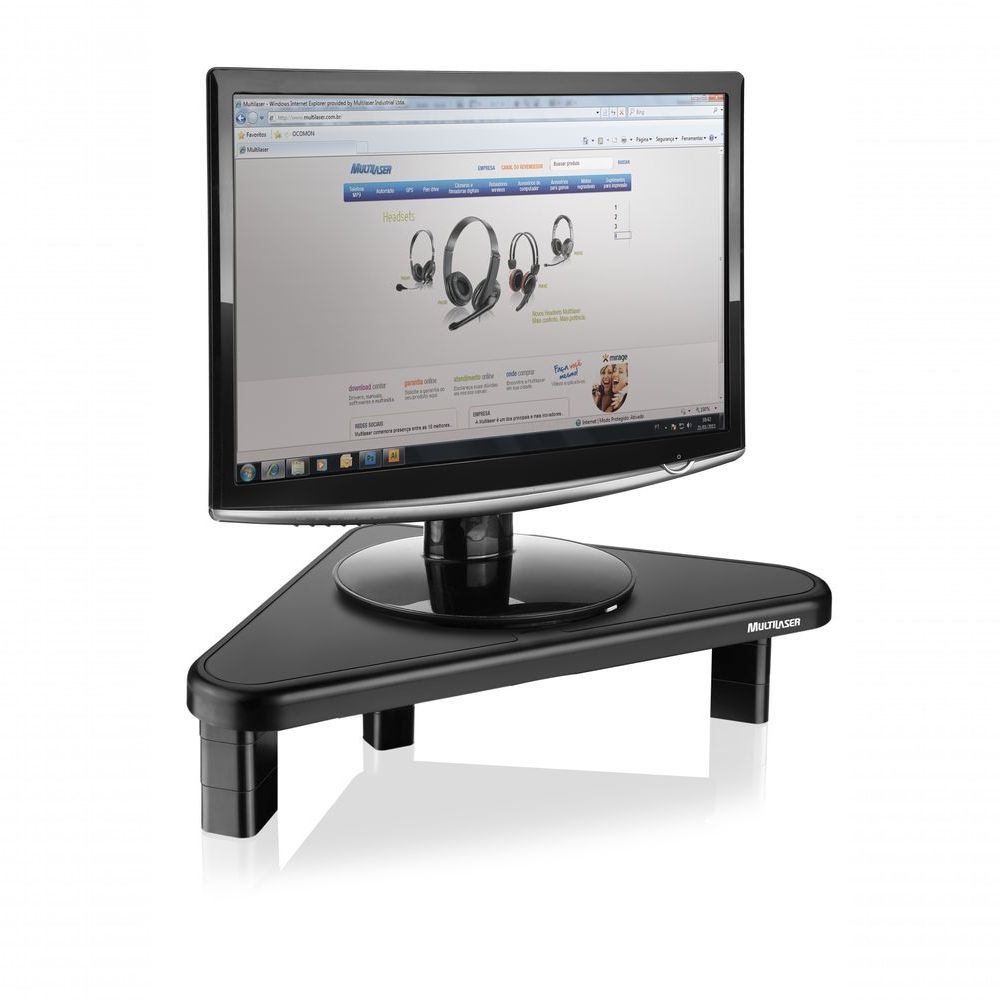Encontraproduto.com.br - Suporte Triangular Monitor AC124 Preto - Multilaser