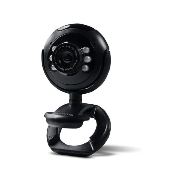 Encontraproduto.com.br - Webcam Standard 480p 30Fps Led Noturno c/ Botão Snapshot Microfone Conexão Usb Preto - WC045