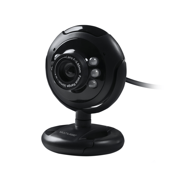 Encontraproduto.com.br - Webcam Standard 480p 30Fps Led Noturno c/ Botão Snapshot Microfone Conexão Usb Preto - WC045