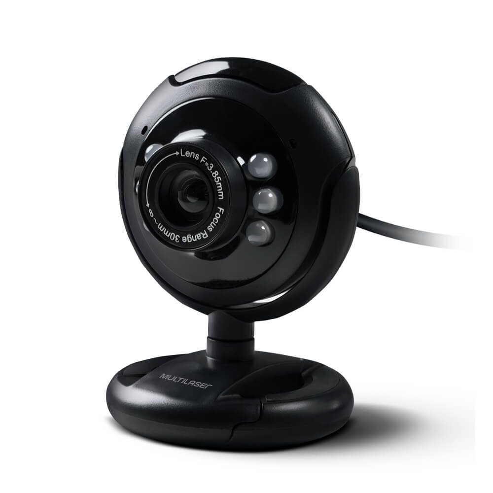 Encontraproduto.com.br - Webcam Standard 480p 30Fps Led Noturno c/ Botão Snapshot Microfone Conexão Usb Preto - WC045