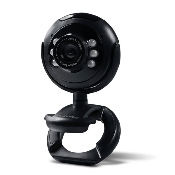 Encontraproduto.com.br - Webcam Standard 480p 30Fps Led Noturno c/ Botão Snapshot Microfone Conexão Usb Preto - WC045