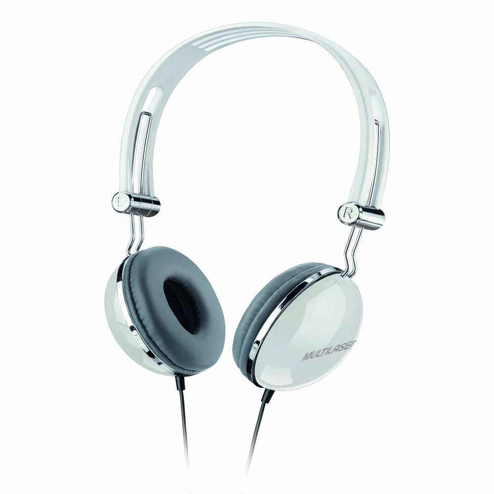 Encontraproduto.com.br - Fone De Ouvido Multilaser Headphone Vibe Design Retro P2 Branco - PH054
