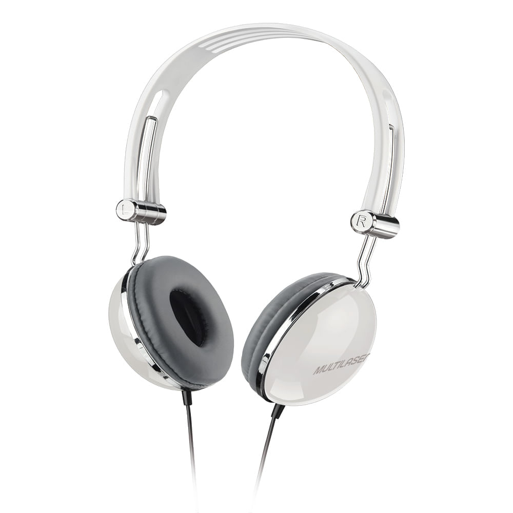 Encontraproduto.com.br - Fone De Ouvido Multilaser Headphone Vibe Design Retro P2 Branco - PH054
