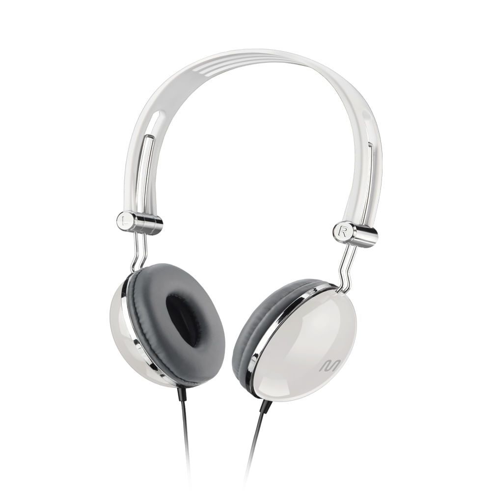 Encontraproduto.com.br - Fone De Ouvido Multilaser Headphone Vibe Design Retro P2 Branco - PH054