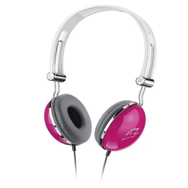 Fone De Ouvido Multilaser Headphone Vibe Design Retro P2 Rosa - PH055