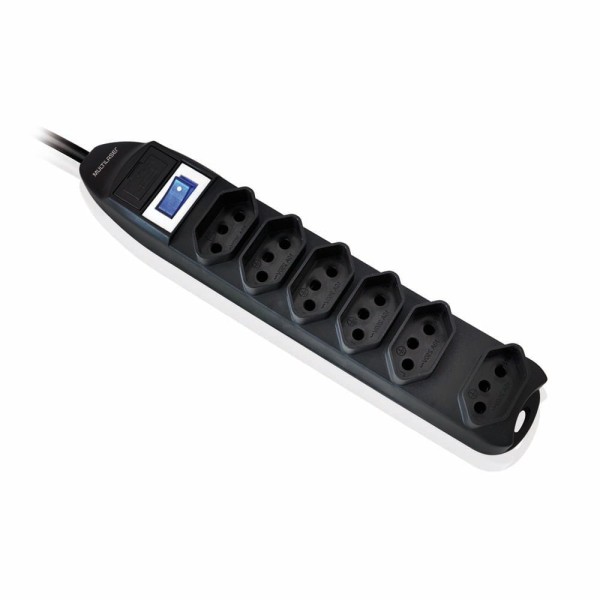 Encontraproduto.com.br - Filtro De Linha Multilaser 6 Tomadas Preto Linear - WI221