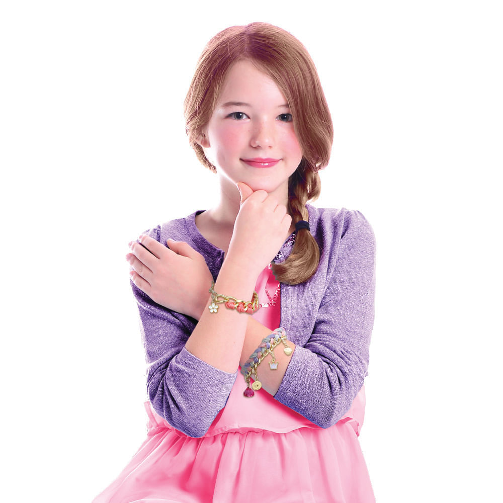 Encontraproduto.com.br - Pulseiras My Style de Seda com Acessórios para Personalizar Indicado para +6 Anos Multikids - BR099