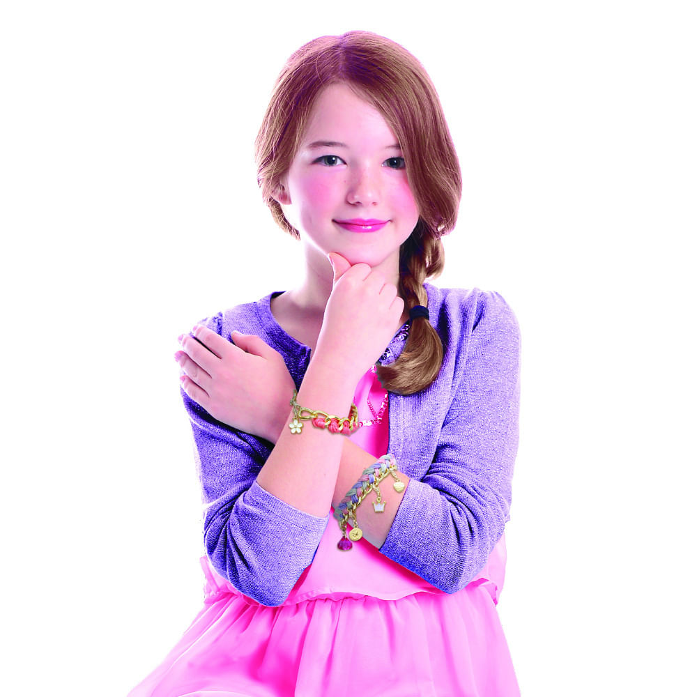 Encontraproduto.com.br - Pulseiras My Style de Seda com Acessórios para Personalizar Indicado para +6 Anos Multikids - BR099