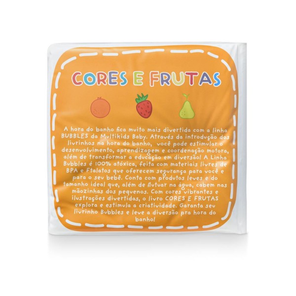 Encontraproduto.com.br - Livro De Banho Cores E Frutas Multicolor 4 Multikids Baby
