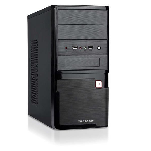 Encontraproduto.com.br - GABINETE 2 BAIAS C/ FONTE 200W PRETO ESCOVADO - GA145