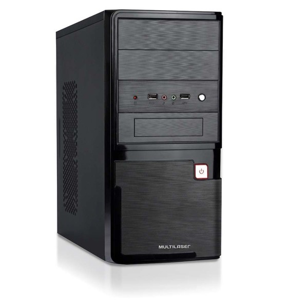 Encontraproduto.com.br - GABINETE 2 BAIAS C/ FONTE 200W PRETO ESCOVADO - GA145