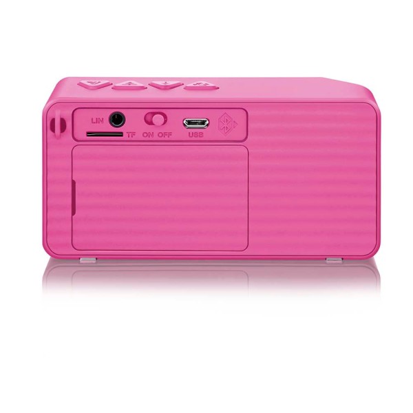 Encontraproduto.com.br - Caixa De Som Multilaser Bluetooth 8W Rms Hands Free Micro Sd / Aux Rosa - SP175