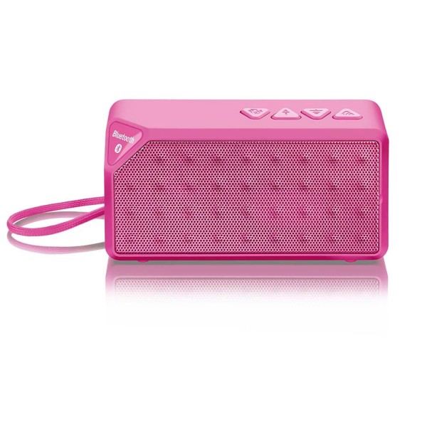 Encontraproduto.com.br - Caixa De Som Multilaser Bluetooth 8W Rms Hands Free Micro Sd / Aux Rosa - SP175