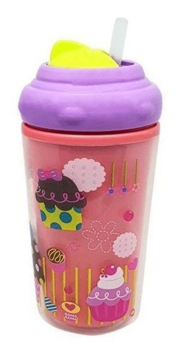 Copo Térmico Com Canudo De Silicone Cool Rosa 24M+ Multikids Baby - BB035