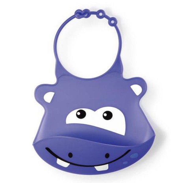 Encontraproduto.com.br - Babador De Silicone Silybib (Hipopótamo) Multikids Baby - BB044
