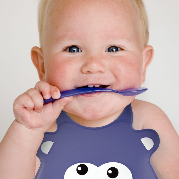 Encontraproduto.com.br - Babador De Silicone Silybib (Hipopótamo) Multikids Baby - BB044