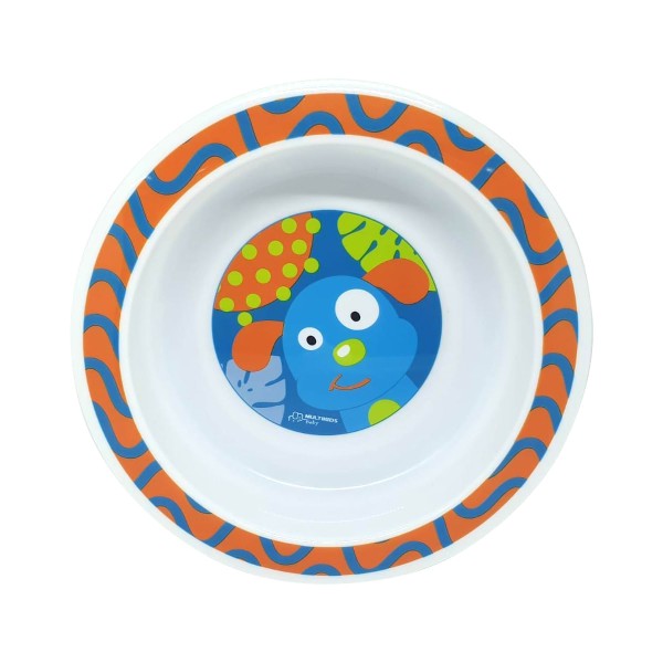 Encontraproduto.com.br - Prato com Ventosa Multikids Baby Funny Meal BB049 Azul