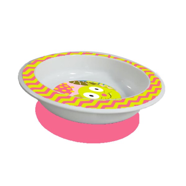 Encontraproduto.com.br - Prato com Ventosa Multikids Baby Funny Meal BB050 Rosa