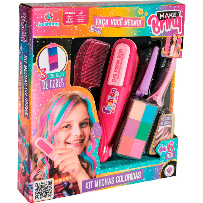 Make Brinq Polibrinq Kit Mechas Coloridas Unidade