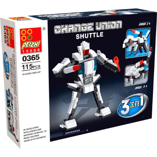 Encontraproduto.com.br - BRINQUEDO PARA MONTAR ROBOCAR BLOCKS 105 A 115PC SORTIDOS 1 UND