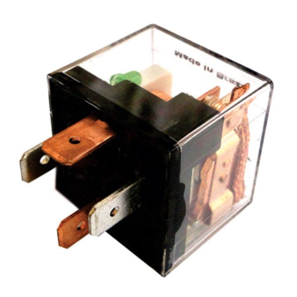 Encontraproduto.com.br - Rele auxiliar 12v 40a 4t transparente c/ led ind. de acion.