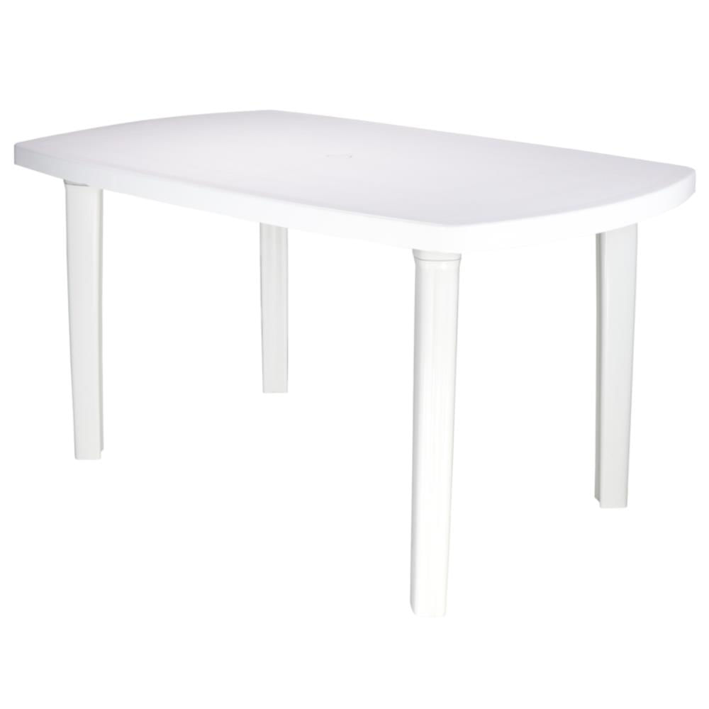 Encontraproduto.com.br - Mesa Retangular Camburiu Polipropileno Branco Tramontina