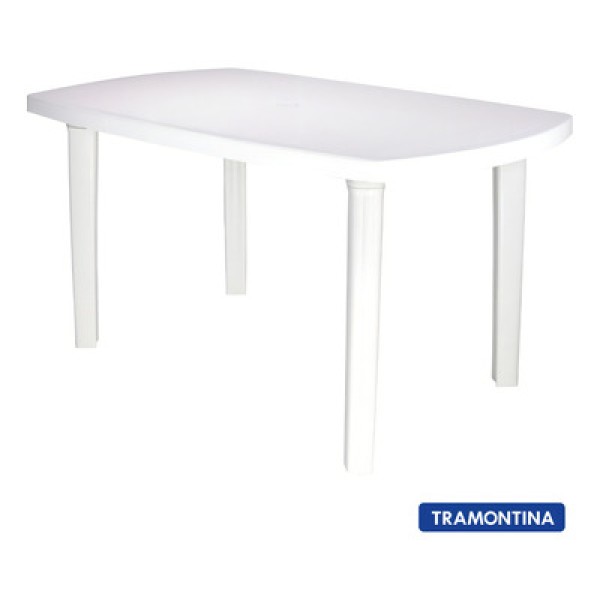 Encontraproduto.com.br - Mesa Retangular Camburiu Polipropileno Branco Tramontina