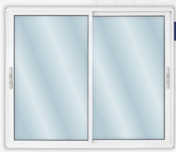 Janela de Correr Alumínio Sólida 2F Móveis 100X100CM Branco MGM