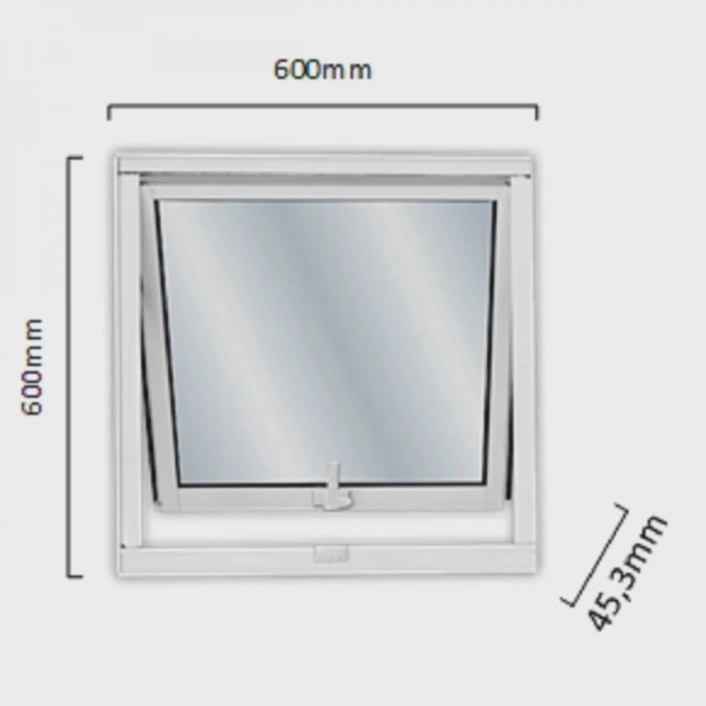 Encontraproduto.com.br - Máximo Ar 60X60 Soft 1 Seção Vidro Liso MGM