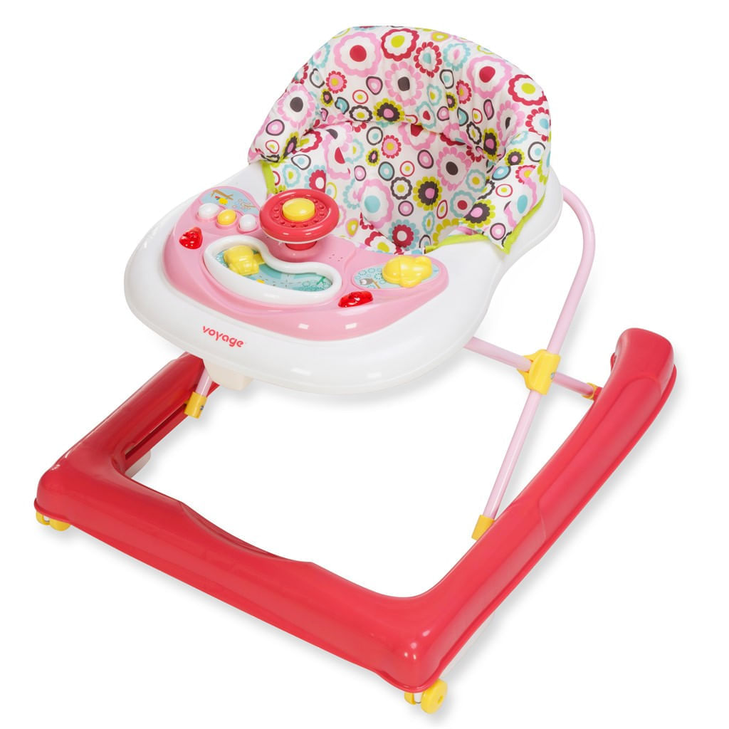 Encontraproduto.com.br - Andador para Bebês Voyage Branco e Azul Buggy BG1401