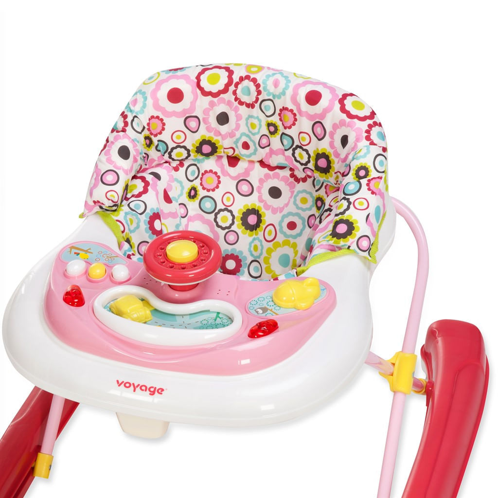 Encontraproduto.com.br - Andador para Bebês Voyage Branco e Azul Buggy BG1401