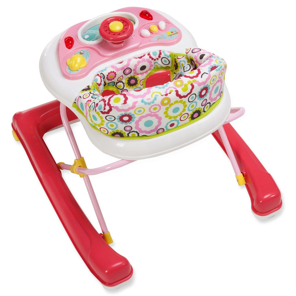 Encontraproduto.com.br - Andador para Bebês Voyage Branco e Azul Buggy BG1401