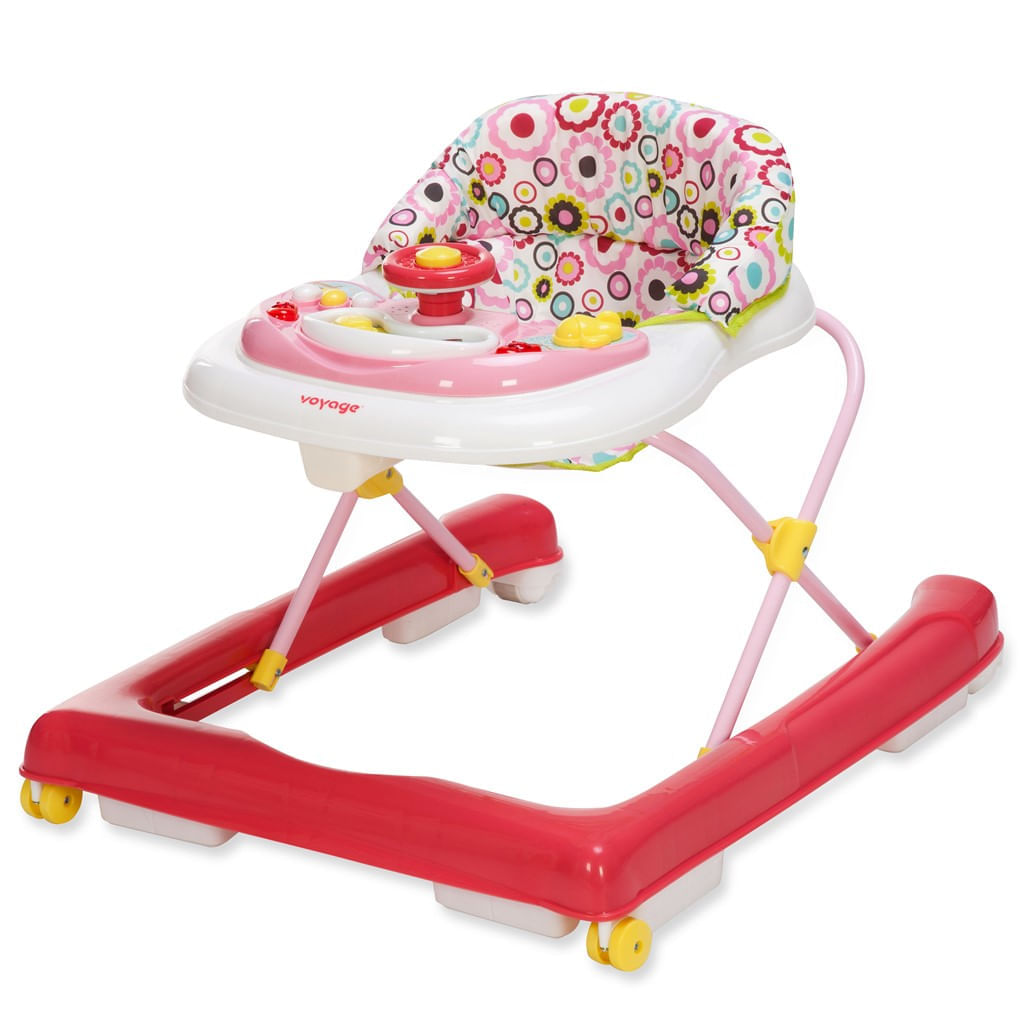 Encontraproduto.com.br - Andador para Bebês Voyage Branco e Azul Buggy BG1401