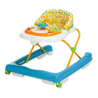 Encontraproduto.com.br - Andador para Bebês Voyage Branco e Azul Buggy BG1401