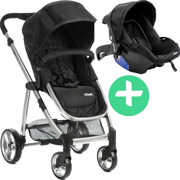 Encontraproduto.com.br - Conjunto Carrinho Travel System Epic Lite Duo Onyx e Bebê Conforto Moisés Terni