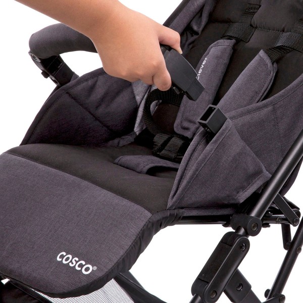 Encontraproduto.com.br - Carrinho de Bebê Passeio Cosco 4 Rodas 2 Posições Suporta Crianças de Até 15Kg Pocket Clever IMP91381 Preto