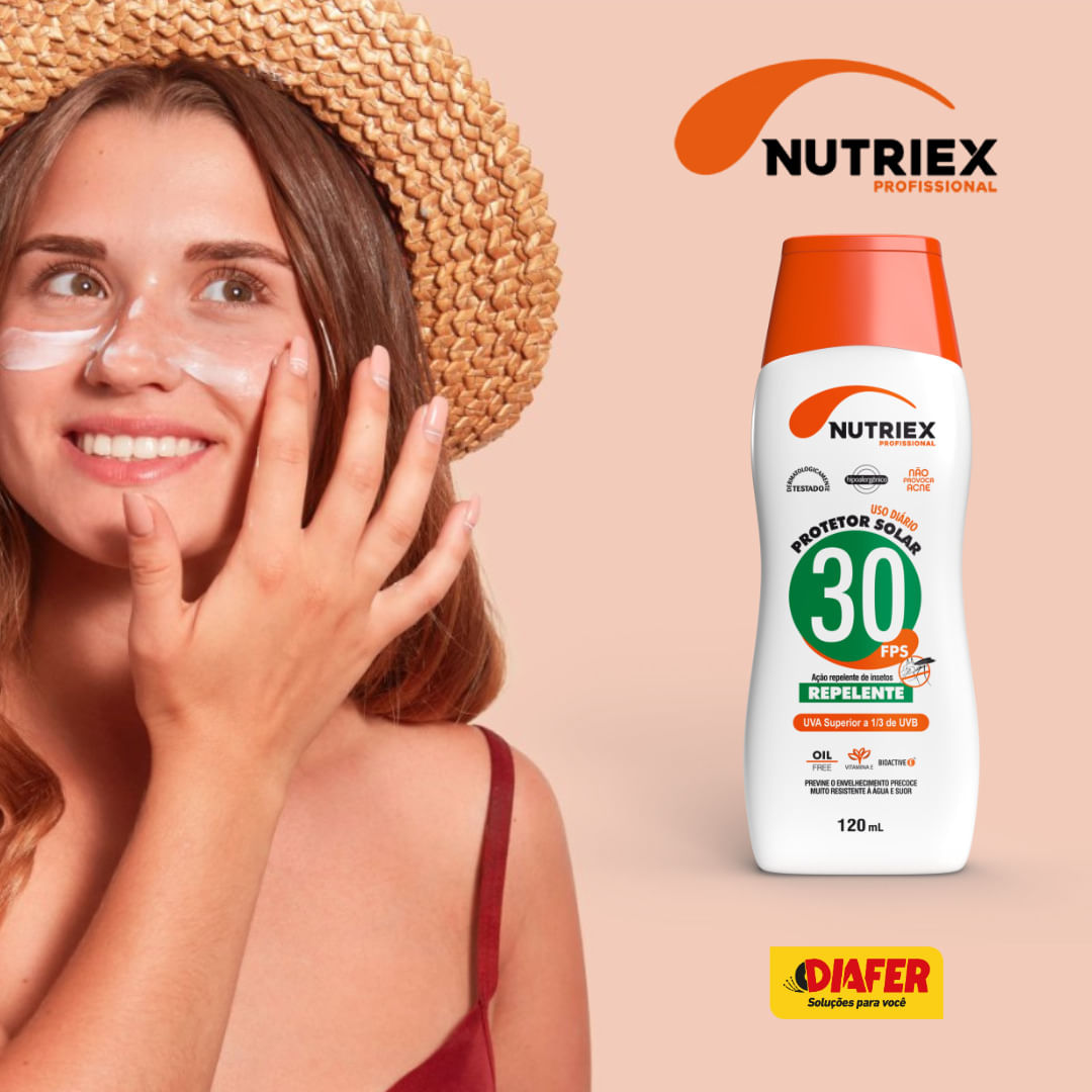 Encontraproduto.com.br - Protetor solar FPS 30 com repelente 120 ml - NUTRIEX