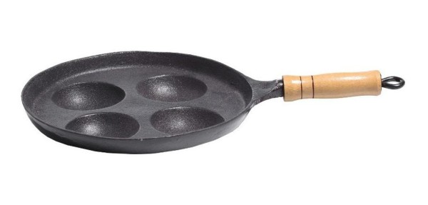 Encontraproduto.com.br - Frigideira 4 Ovos Antiaderente Redonda Em Alumínio Fundido