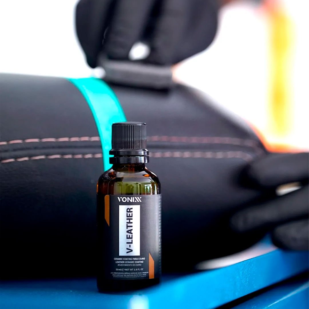 Encontraproduto.com.br - Vitrificador de Couro Automotivo V-Leather Pro 50 ml Vonixx