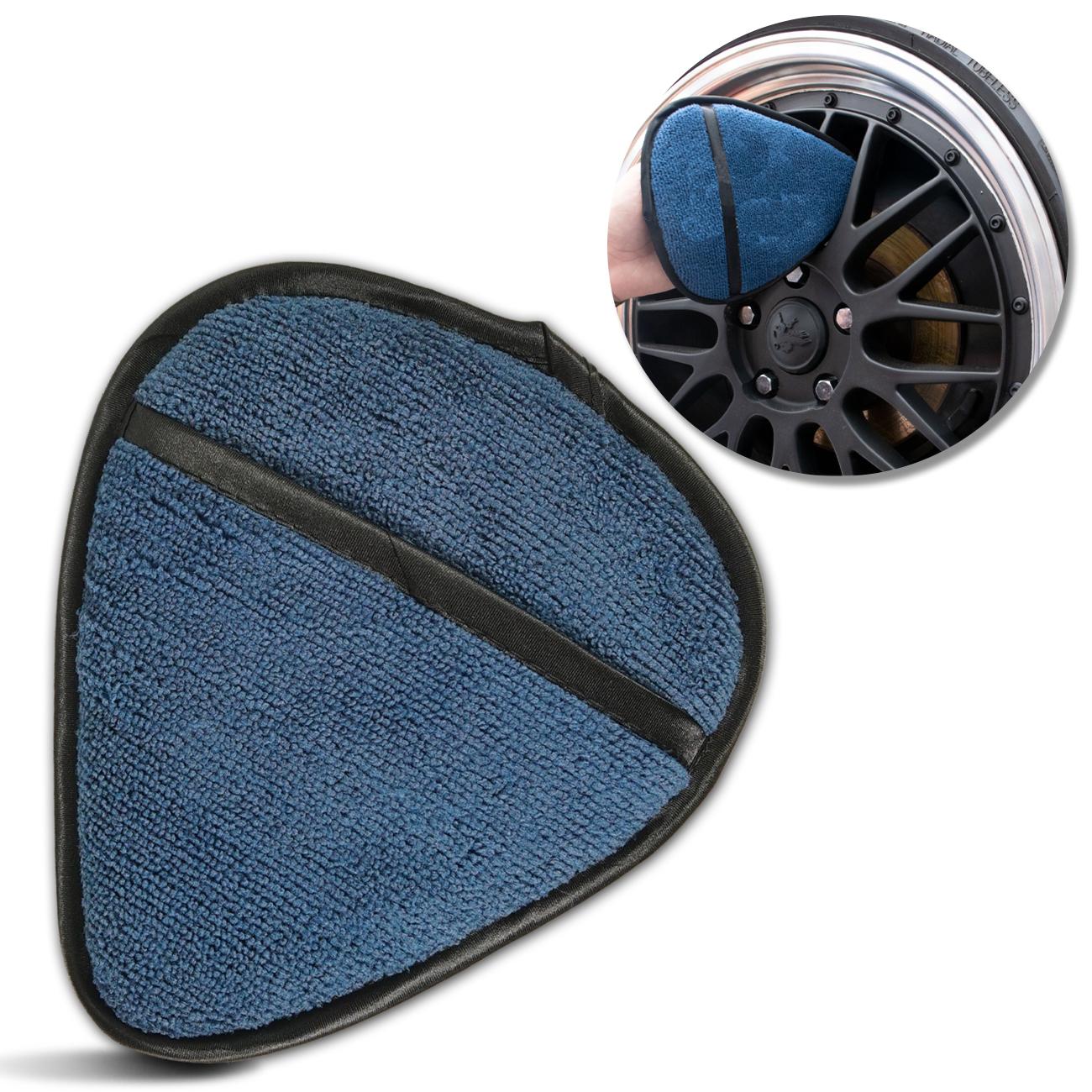 Encontraproduto.com.br - Pano de Microfibra Triangular para Detalhamento Automotivo de Rodas e Aros Vonixx