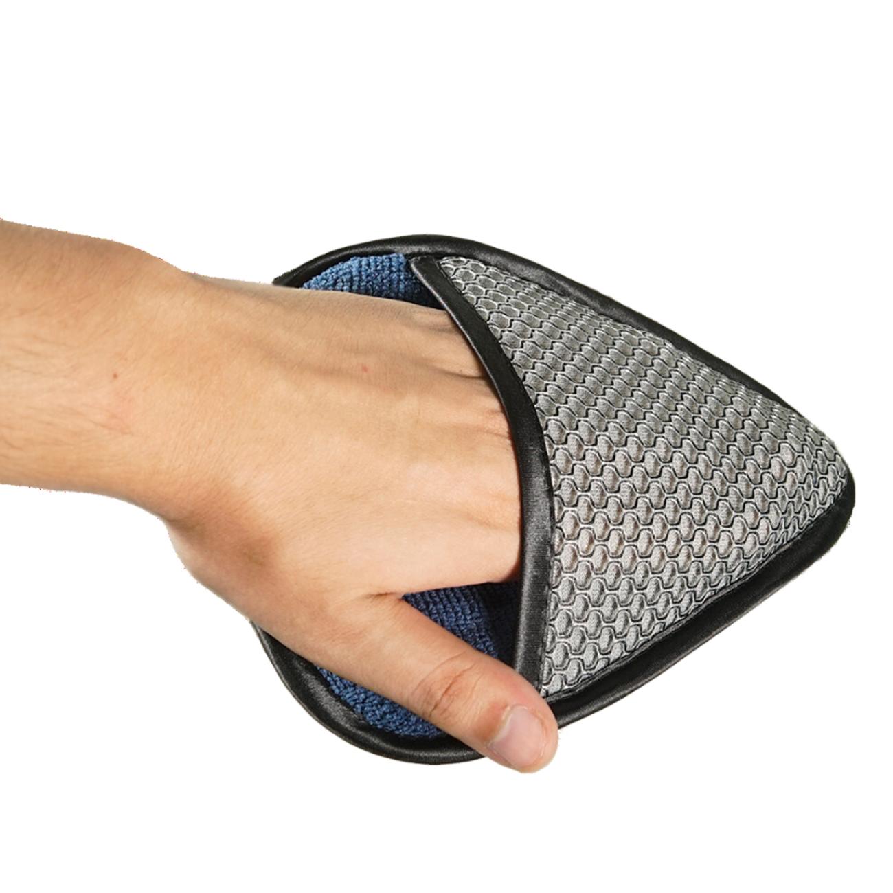 Encontraproduto.com.br - Pano de Microfibra Triangular para Detalhamento Automotivo de Rodas e Aros Vonixx
