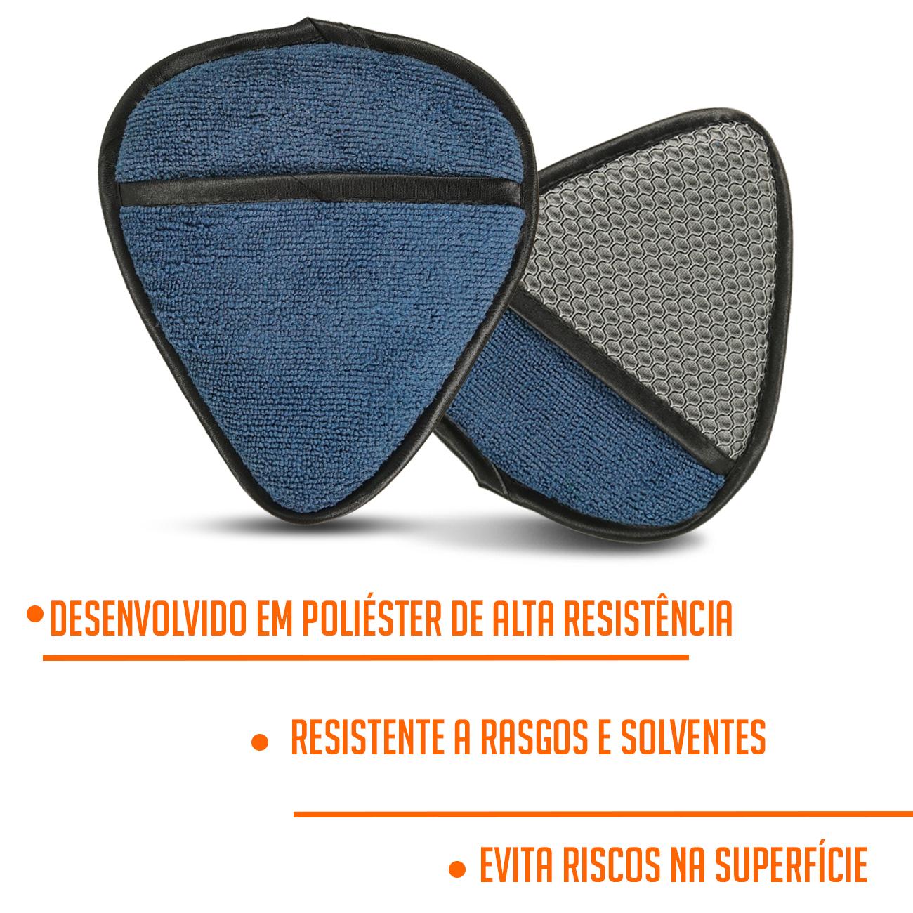 Encontraproduto.com.br - Pano de Microfibra Triangular para Detalhamento Automotivo de Rodas e Aros Vonixx