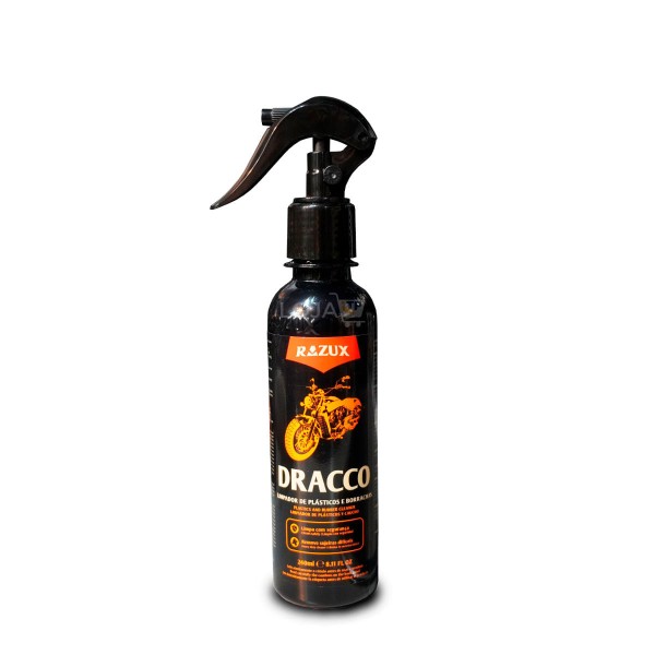 Encontraproduto.com.br - DRACCO LIMPADOR DE PLASTICOS E BORRACHAS PARA MOTOS 240ML RAZUX