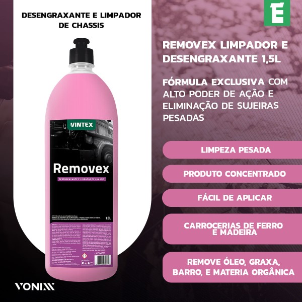 Encontraproduto.com.br - REMOVEX DESENGRAXANTE E LIMPADOR DE CHASSIS 1,5L VONIXX