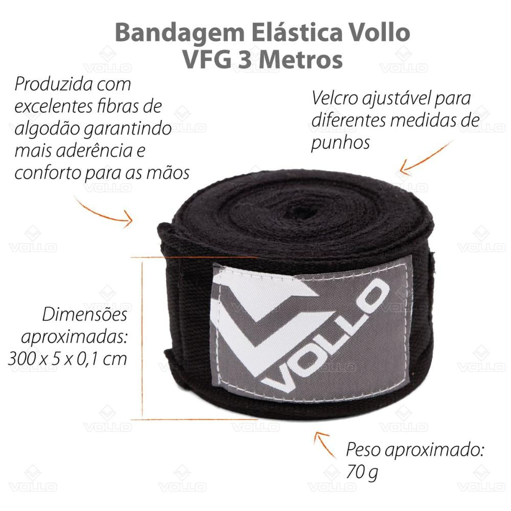 Encontraproduto.com.br - Bandagem Elástica Vollo Proteção Mãos 3m Luta Vfg