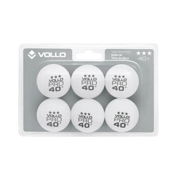 Encontraproduto.com.br - Bola de Tênis de Mesa Branca 3 Estrelas 6 Unidades Vollo