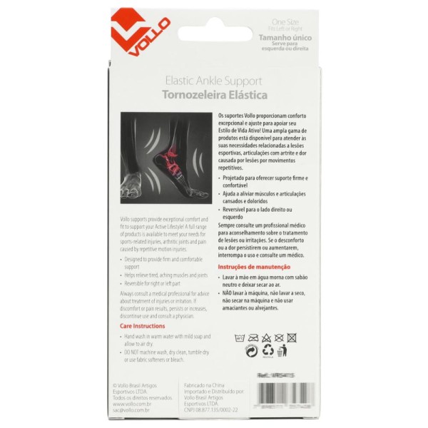 Encontraproduto.com.br - Tornozeleira Vollo Elástica Cinza
