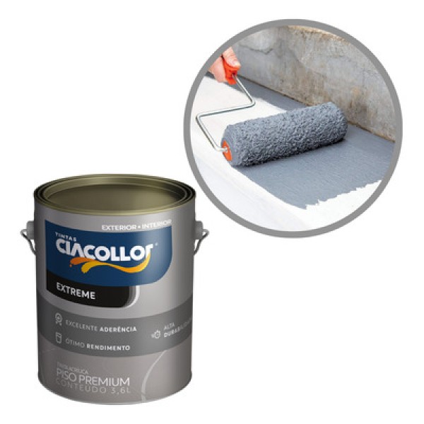 Tinta piso premium fosco 3,6lt verde - ciacollor