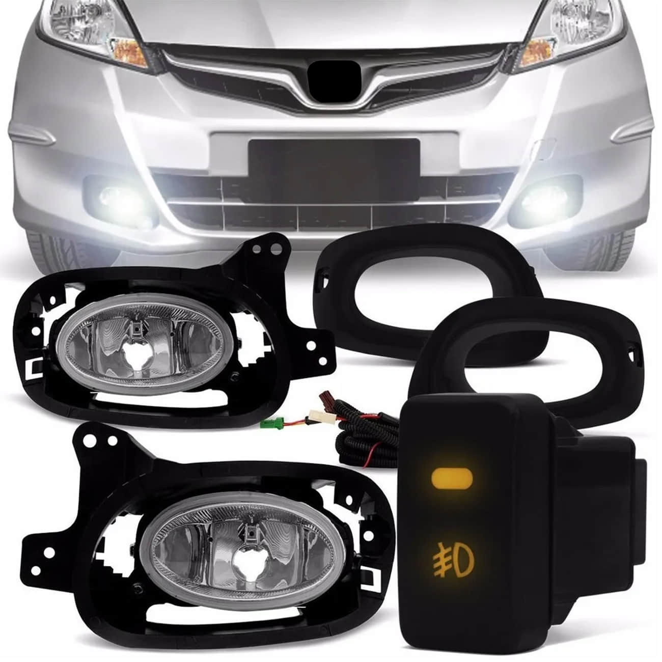 Kit Farol Milha  Fit 2012 2013 2014 Auxiliar Neblina