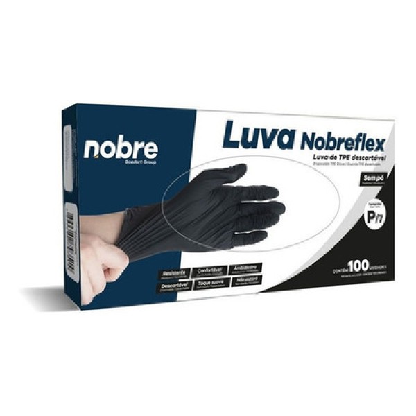 Encontraproduto.com.br - LUVAS NITRILICA NOBRE 100UN-CX PTO S/PO TAM PEQ